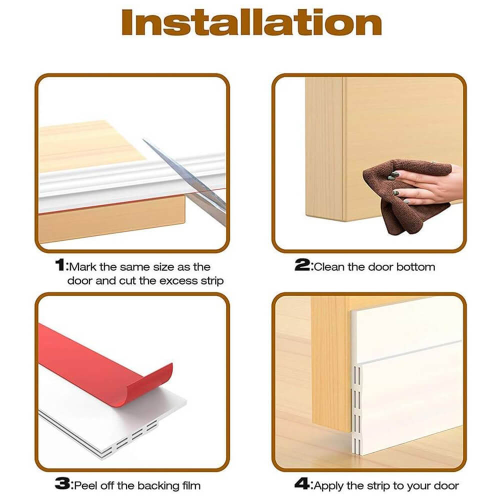 Door Draft Stopper Under Door Seal(2" W x 39" L)