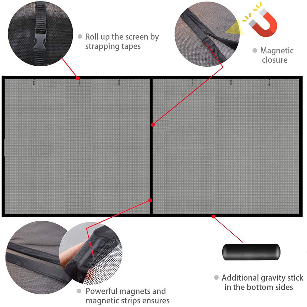 Magnetic Garage Screen Door Custom Size