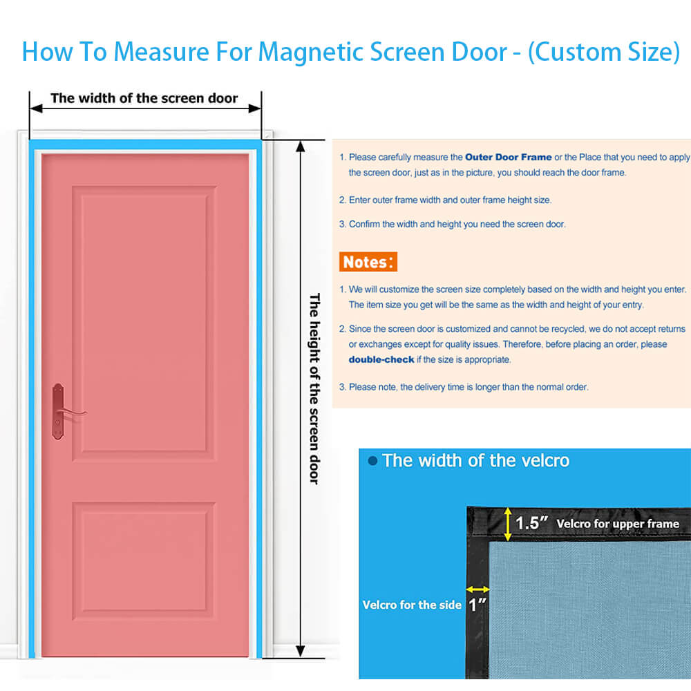 Magnetic Garage Screen Door Custom Size