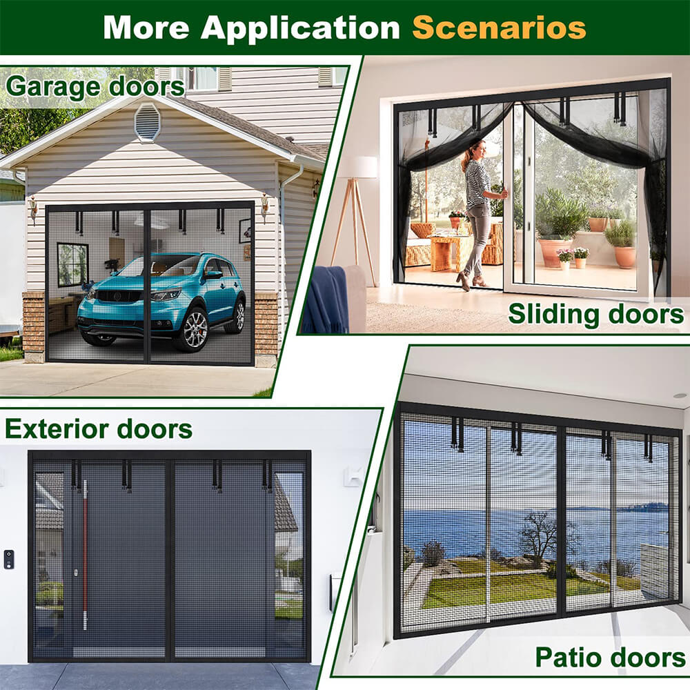 Magnetic Garage Screen Door Custom Size