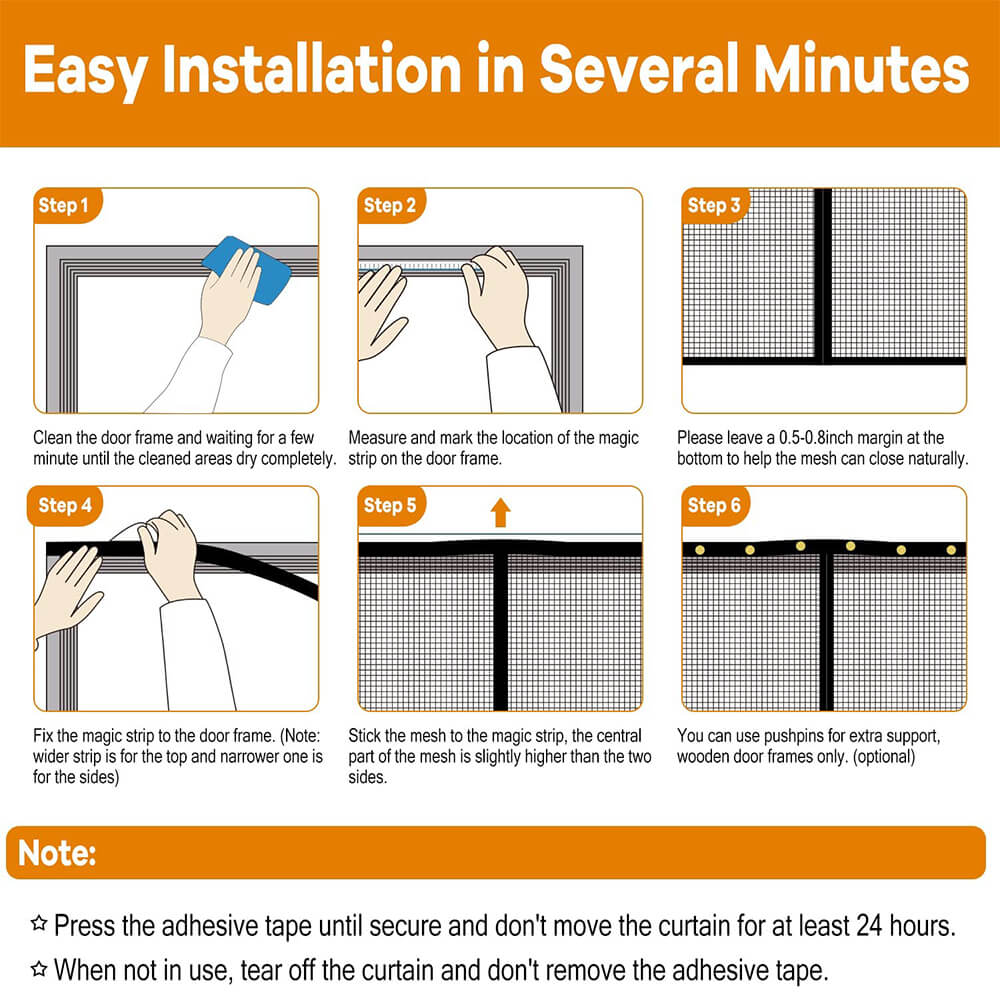 Magnetic Garage Screen Door Custom Size