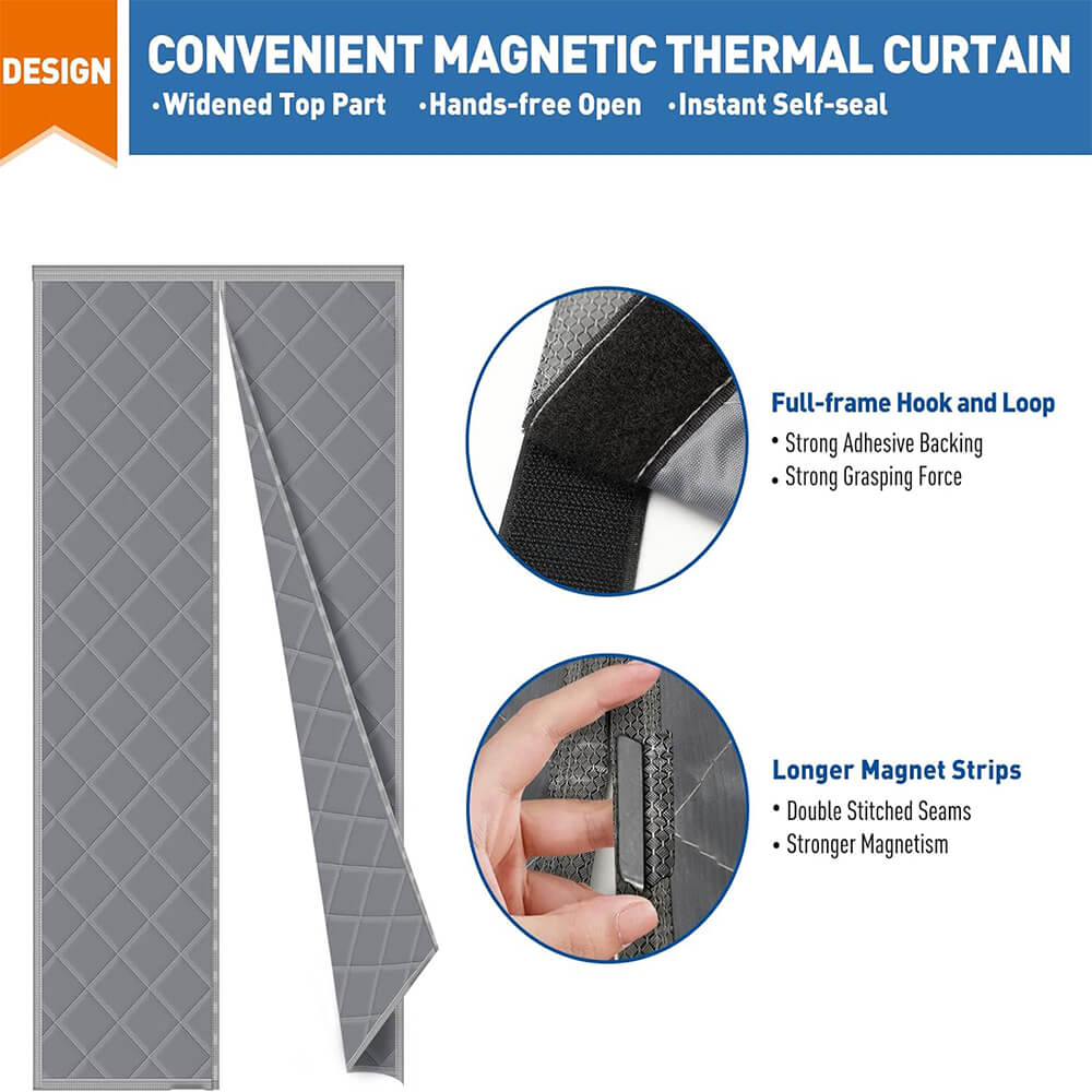 Thermal Insulated Door Curtain  Magnetic Thermal Insulated Door