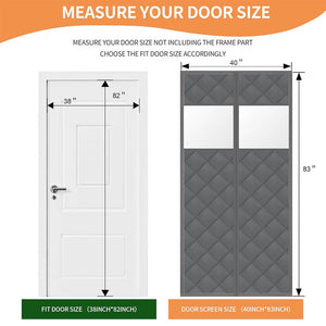 Thermal Insulated Door Curtain - With Windows